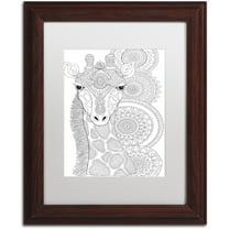 Trademark Fine Art 'Animals 11' Canvas Art by Hello Angel White Matte, Wood Frame