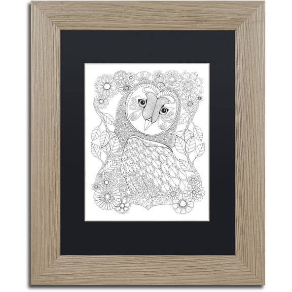 Trademark Fine Art "Animals 16" Canvas Art by Hello Angel, Black Matte, Birch Frame