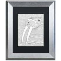 Trademark Fine Art "Animals 21" Canvas Art by Hello Angel, Black Matte, Silver Frame