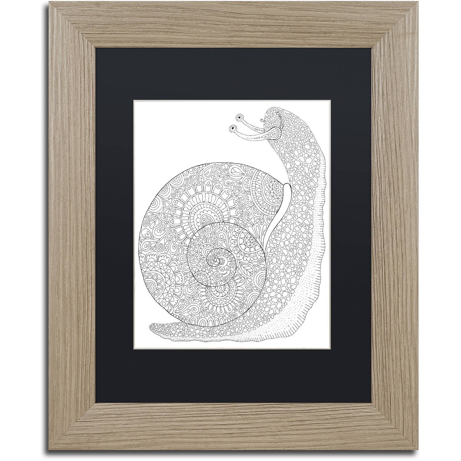 Trademark Fine Art "Animals 22" Canvas Art by Hello Angel, Black Matte, Birch Frame