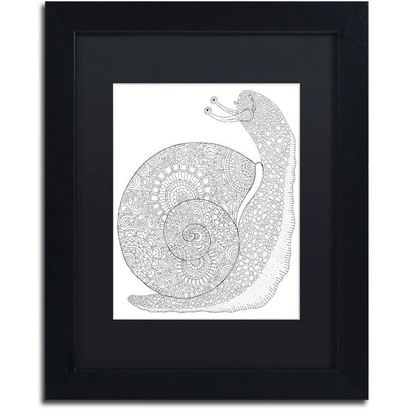 Trademark Fine Art "Animals 22" Canvas Art by Hello Angel, Black Matte, Black Frame