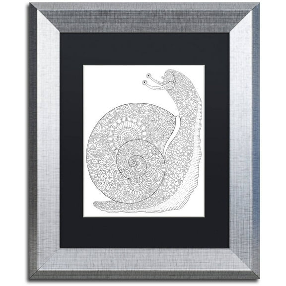 Trademark Fine Art "Animals 22" Canvas Art by Hello Angel, Black Matte, Silver Frame
