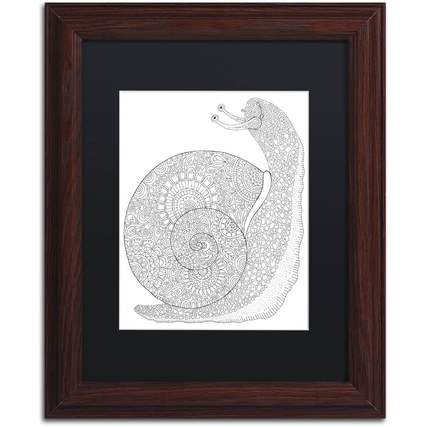 Trademark Fine Art "Animals 22" Canvas Art by Hello Angel, Black Matte, Wood Frame