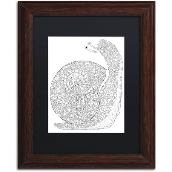 Trademark Fine Art "Animals 22" Canvas Art by Hello Angel, Black Matte, Wood Frame