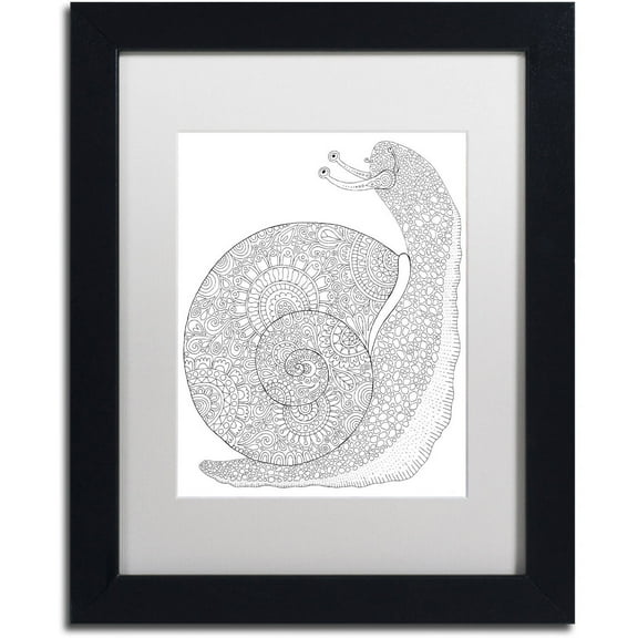 Trademark Fine Art "Animals 22" Canvas Art by Hello Angel, White Matte, Black Frame