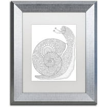 Trademark Fine Art "Animals 22" Canvas Art by Hello Angel, White Matte, Silver Frame