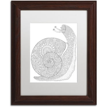 Trademark Fine Art "Animals 22" Canvas Art by Hello Angel, White Matte, Wood Frame
