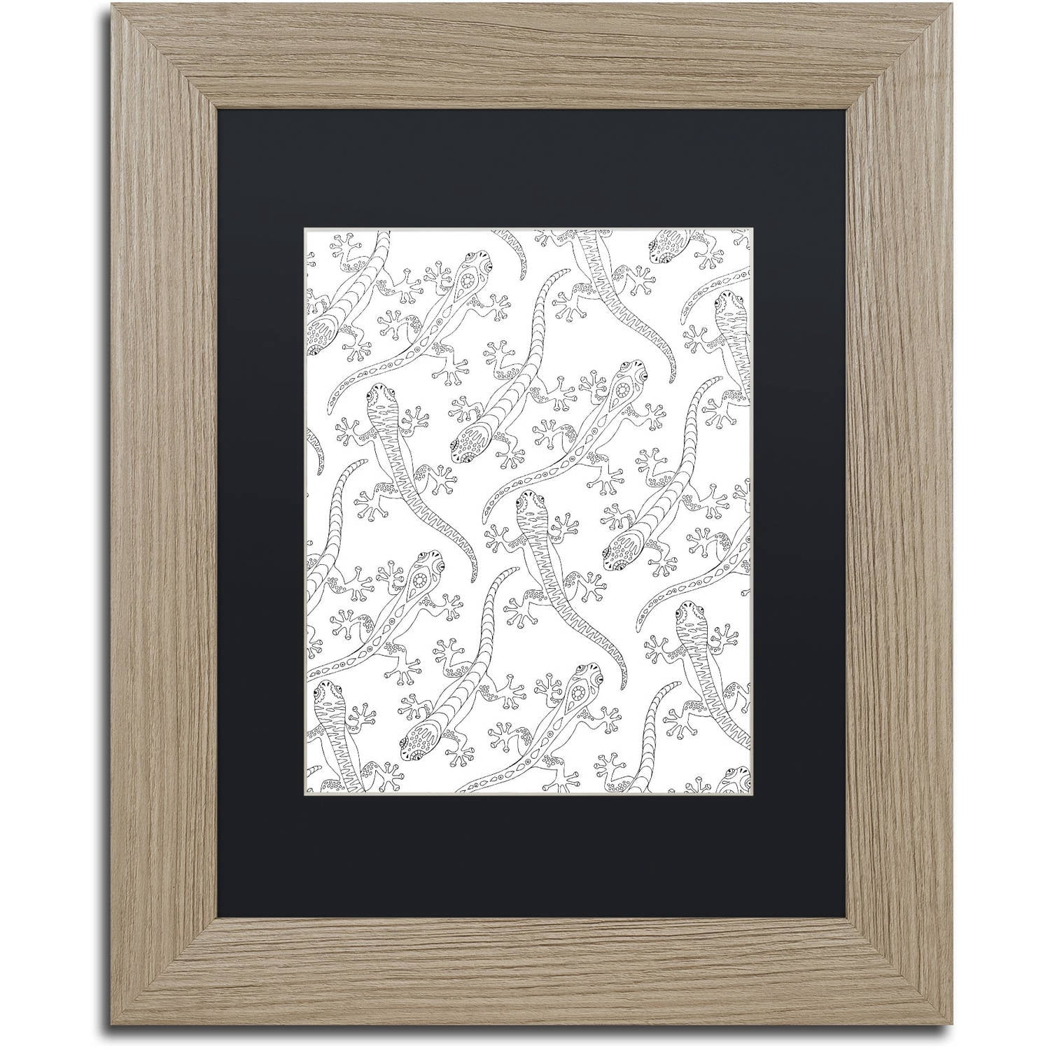 Trademark Fine Art "Animals 23" Canvas Art by Hello Angel, Black Matte, Birch Frame