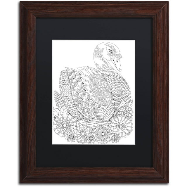 Trademark Fine Art "Animals 26" Canvas Art by Hello Angel, Black Matte, Wood Frame