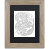 Trademark Fine Art "Animals 31" Canvas Art by Hello Angel, Black Matte, Birch Frame