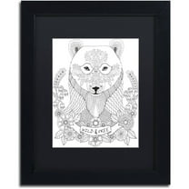 Trademark Fine Art "Animals 4" Canvas Art by Hello Angel, Black Matte, Black Frame