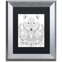 Trademark Fine Art "Animals 4" Canvas Art by Hello Angel, Black Matte, Silver Frame