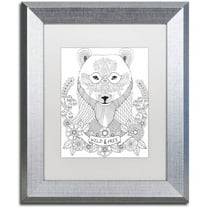 Trademark Fine Art "Animals 4" Canvas Art by Hello Angel, White Matte, Silver Frame