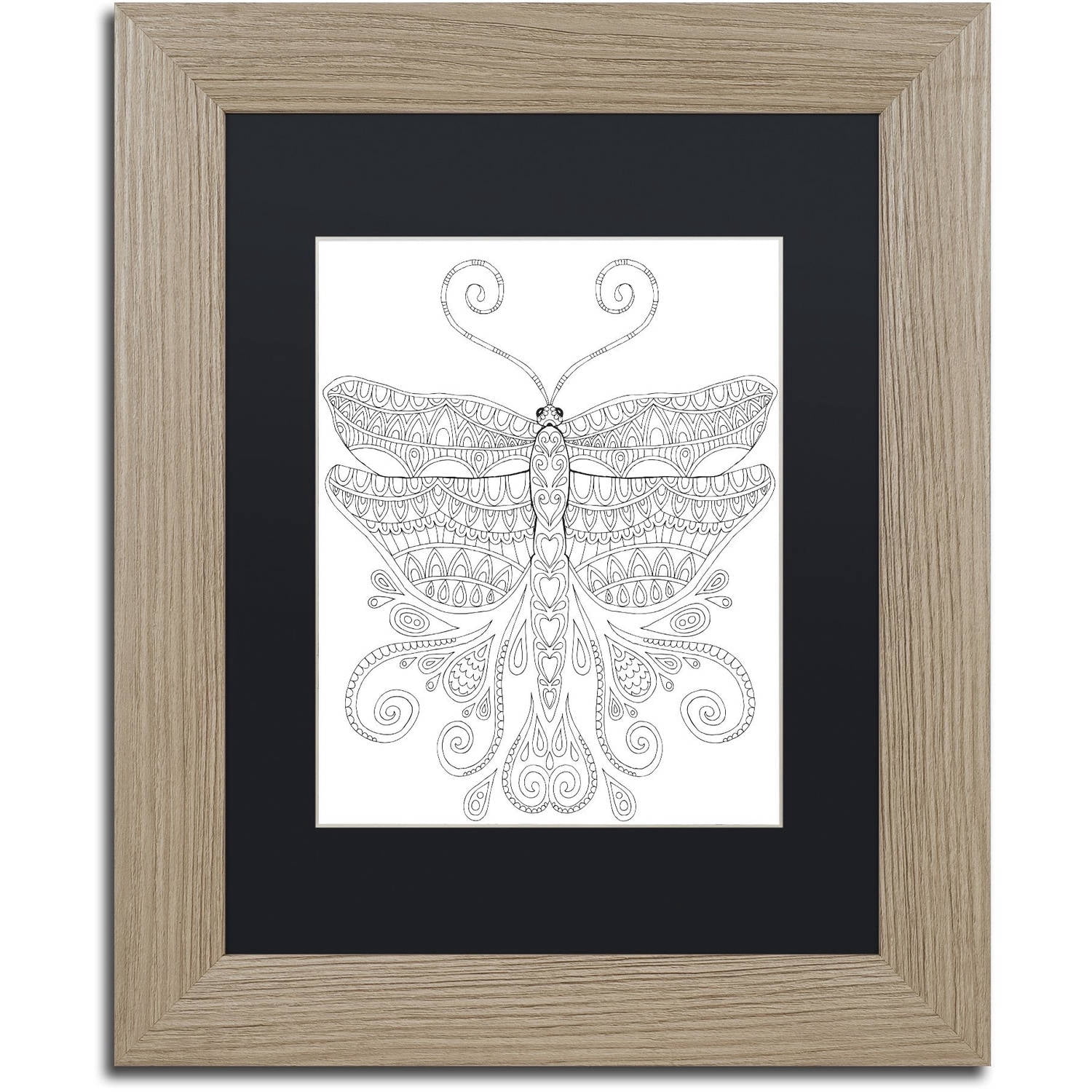 Trademark Fine Art "Animals 8" Canvas Art by Hello Angel, Black Matte, Birch Frame