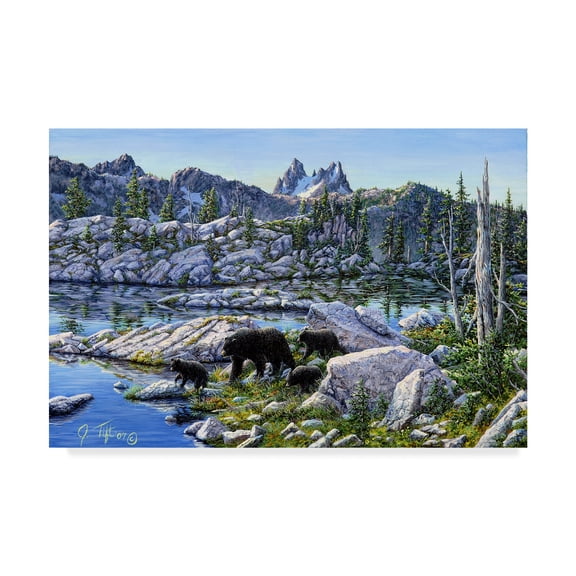 Trademark Fine Art Animals Canvas Art ' Black Bear ' by Jeff Tift