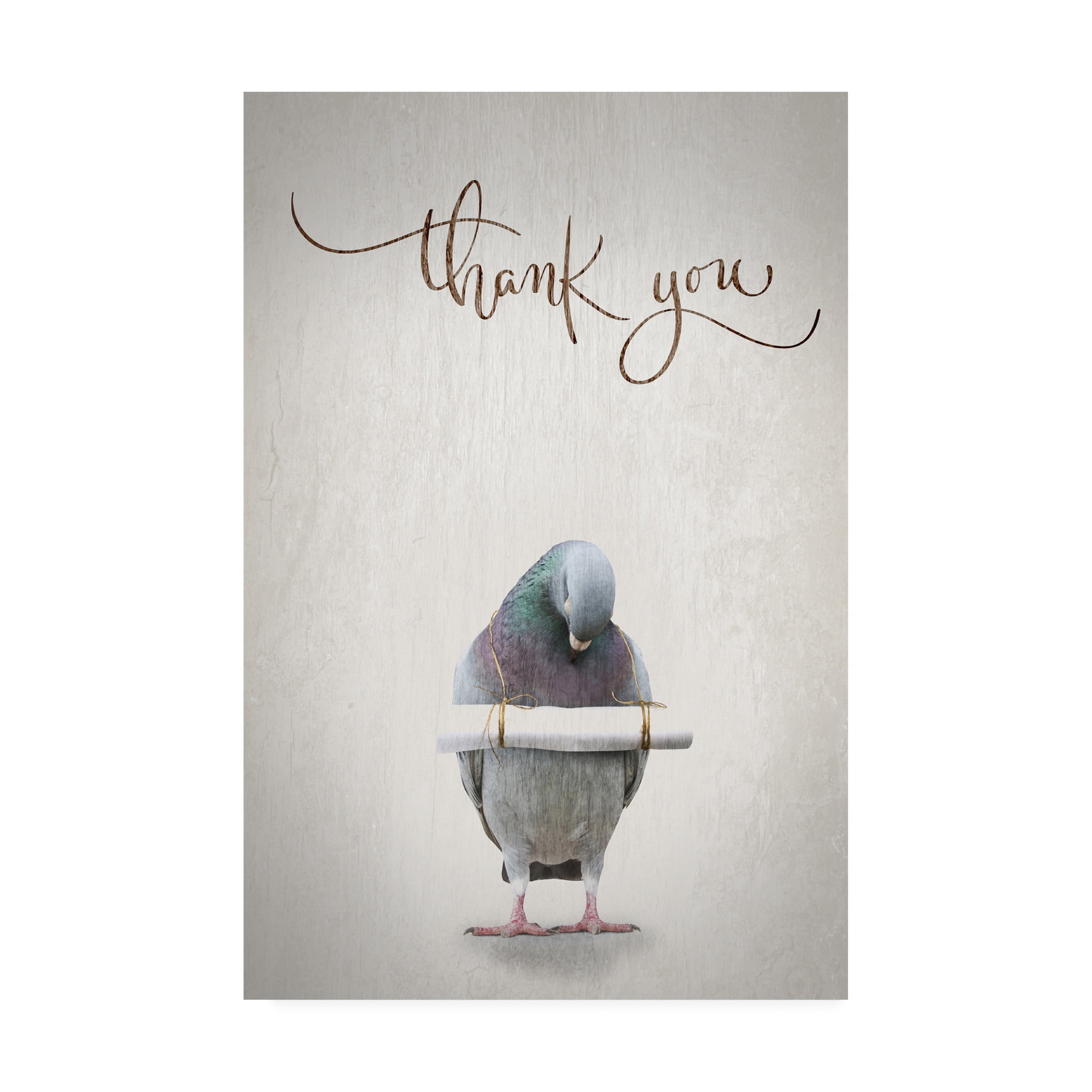 Trademark Fine Art Animals Canvas Art ' Thank you Blue Bird ' by TypeLike