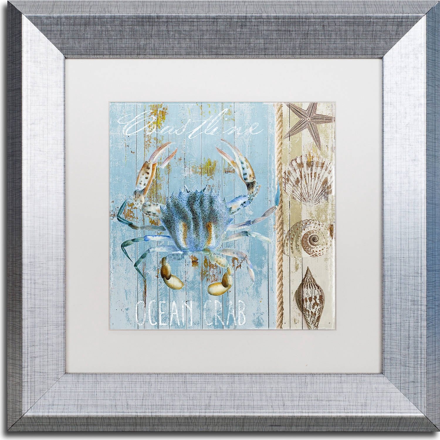 Trademark Fine Art Animals Matted Framed Art ' Blue Crab II ' by Color Bakery
