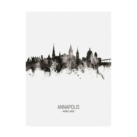 Trademark Fine Art 'Annapolis Maryland Skyline Portrait II' Canvas Art by Michael Tompsett