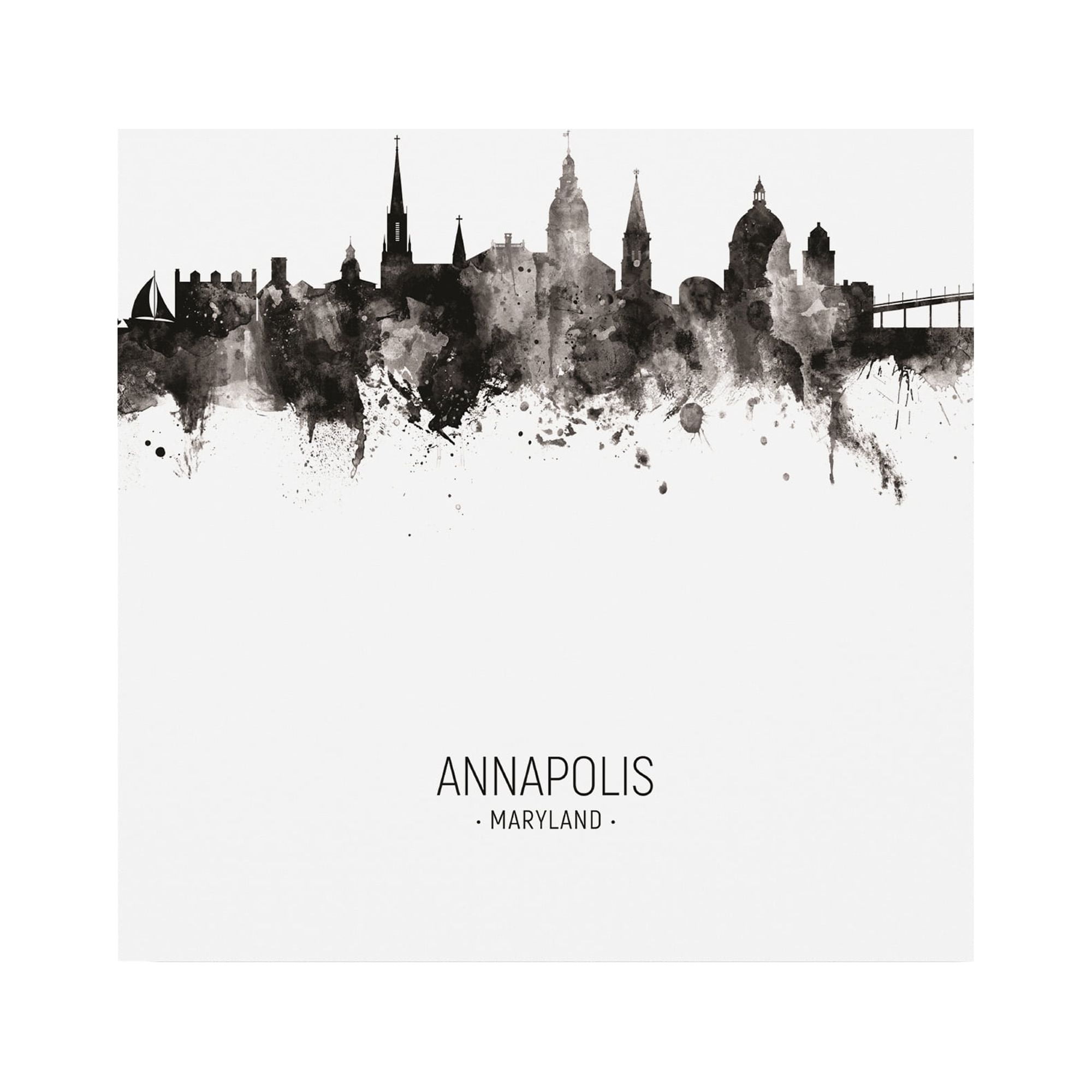Trademark Fine Art 'Annapolis Maryland Skyline Portrait II' Canvas Art by Michael Tompsett