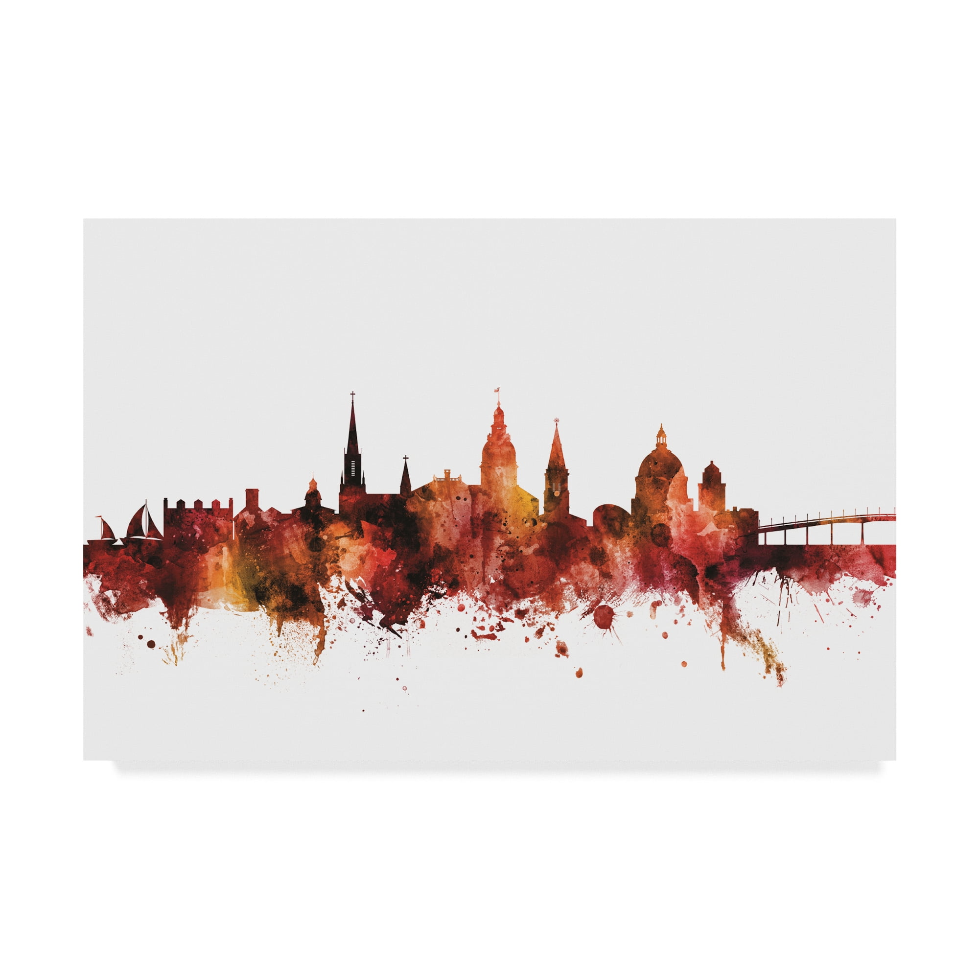 Trademark Fine Art 'Annapolis Maryland Skyline Red' Canvas Art by Michael Tompsett