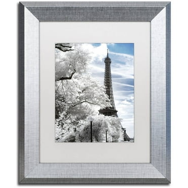 Trademark Fine Art "Another Look at Paris I" Canvas Art by Philippe Hugonnard, White Matte, Silver Frame