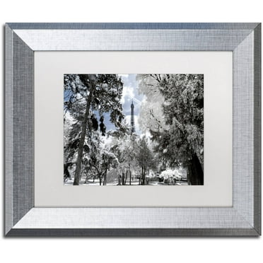 Trademark Fine Art "Another Look at Paris II" Canvas Art by Philippe Hugonnard, White Matte, Silver Frame