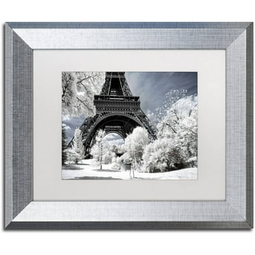 Trademark Fine Art "Another Look at Paris VIII" Canvas Art by Philippe Hugonnard, White Matte, Silver Frame