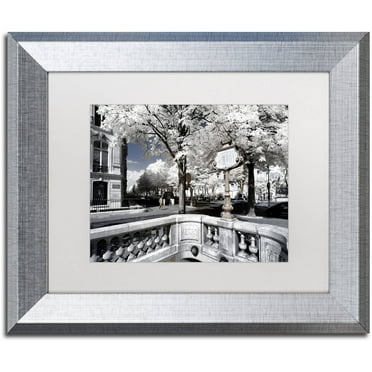 Trademark Fine Art "Another Look at Paris XII" Canvas Art by Philippe Hugonnard, White Matte, Silver Frame