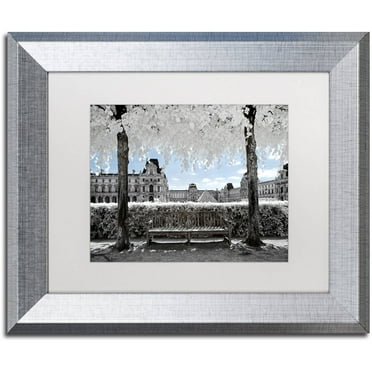 Trademark Fine Art "Another Look at Paris XIX" Canvas Art by Philippe Hugonnard, White Matte, Silver Frame