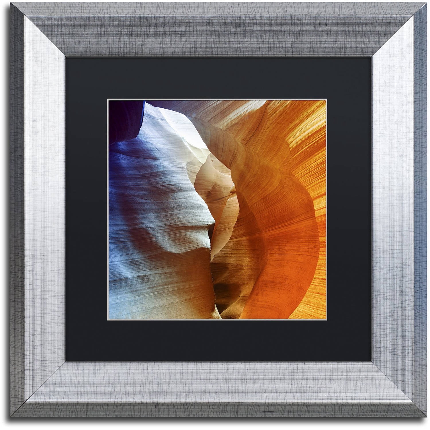Trademark Fine Art "Antelope Canyon" Canvas Art by Philippe Hugonnard, Black Matte, Silver Frame