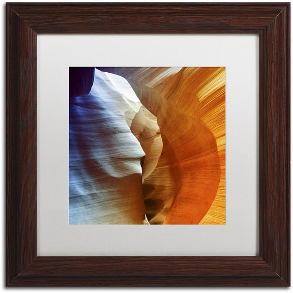 Trademark Fine Art "Antelope Canyon" Canvas Art by Philippe Hugonnard, White Matte, Wood Frame