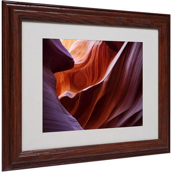 Trademark Fine Art "Antelope Canyon" Matted Framed Art by Pierre Leclerc