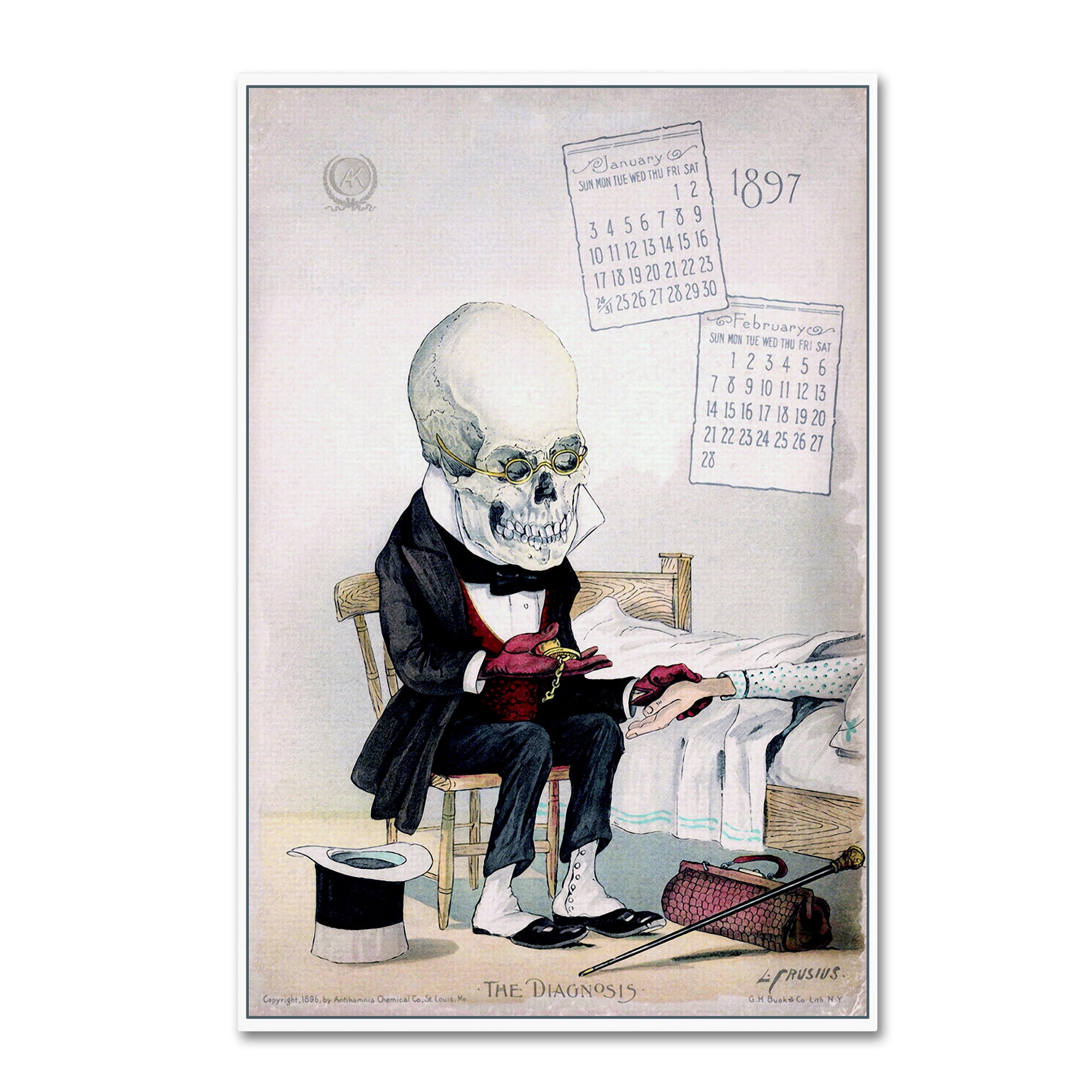 Trademark Fine Art 'Antikamnia Calendar 2' Canvas Art by Vintage Lavoie