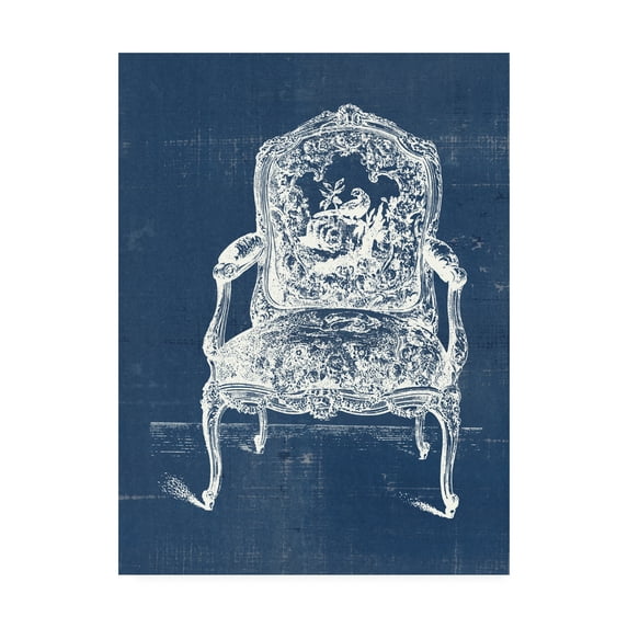 Trademark Fine Art 'Antique Chair Blueprint V' Canvas Art by Vision Studio