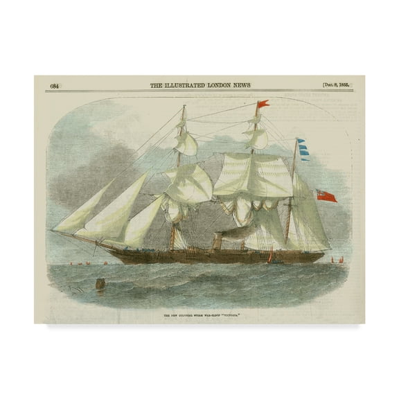 Trademark Fine Art 'Antique Clipper Ship III' Canvas Art by Vision Studio