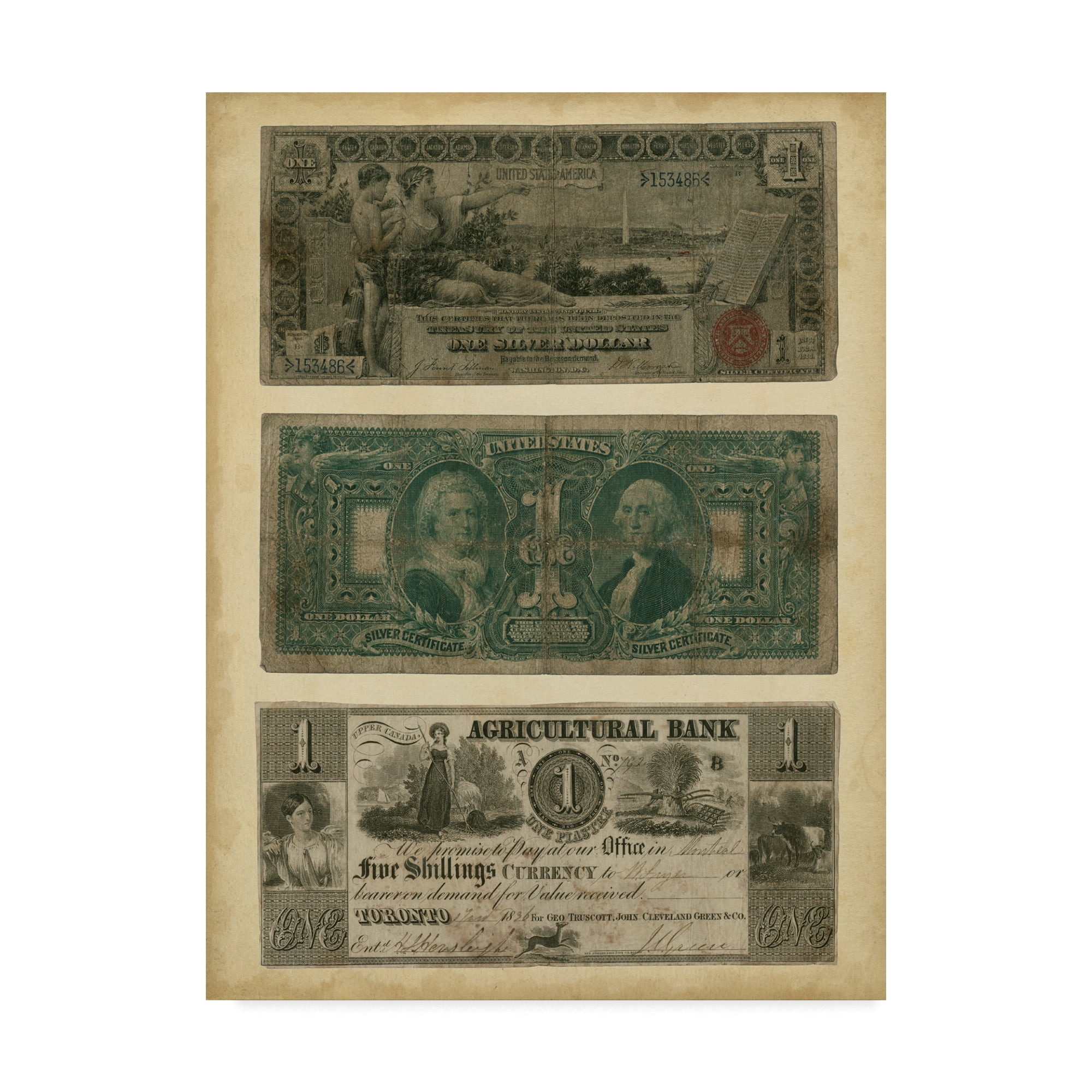 Trademark Fine Art 'Antique Currency V' Canvas Art by Vision Studio