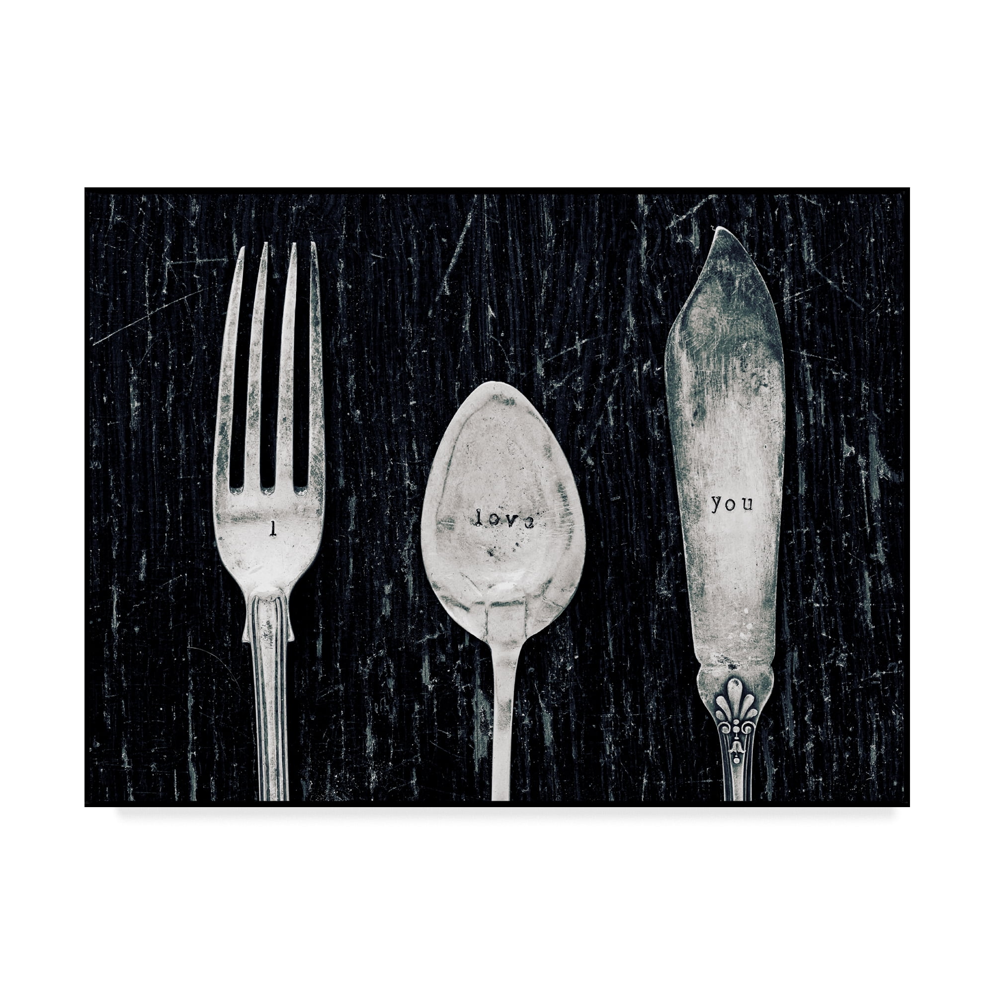 Trademark Fine Art 'Antique Knife Fork And Spoon' Canvas Art by Tom Quartermaine