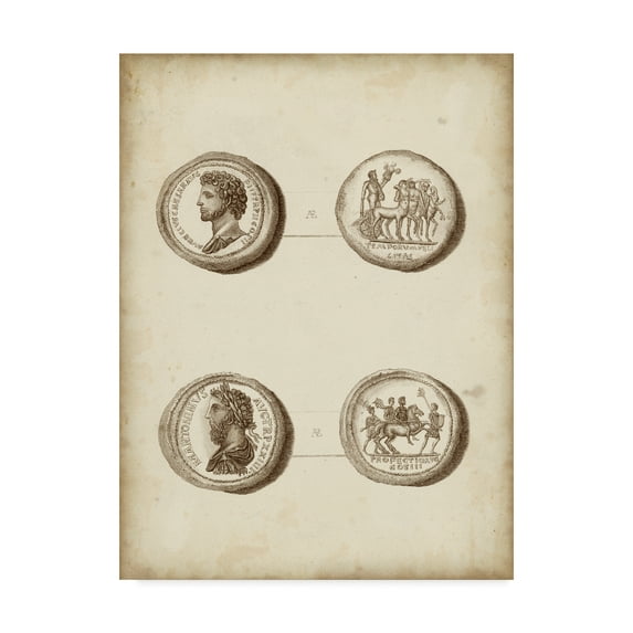 Trademark Fine Art 'Antique Roman Coins VI' Canvas Art by Unknown