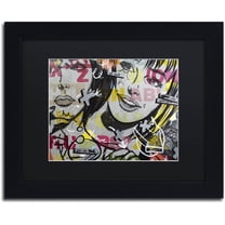 Trademark Fine Art "Apologies" Canvas Art by Dan Monteavaro Black Matte, Black Frame