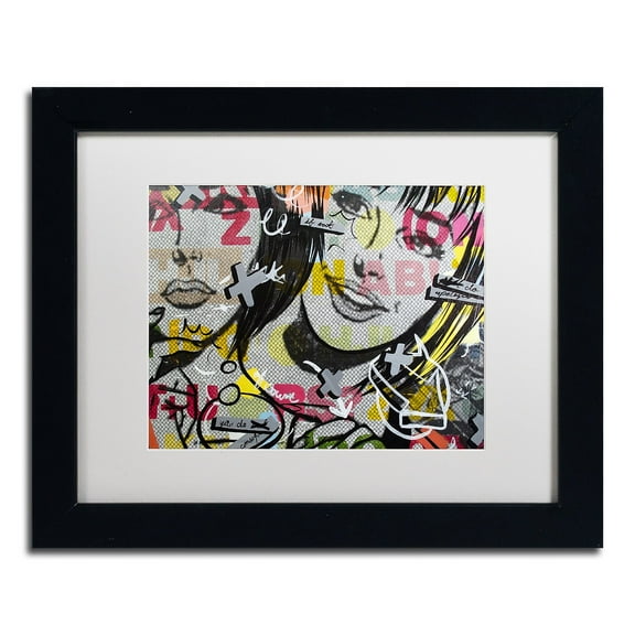 Trademark Fine Art "Apologies" Canvas Art by Dan Monteavaro White Matte, Black Frame