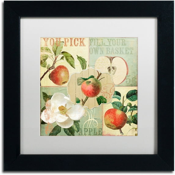 Trademark Fine Art "Apple Blossoms II" Canvas Art by Color Bakery White Matte, Black Frame