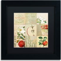 Trademark Fine Art "Apple Blossoms III" Canvas Art by Color Bakery Black Matte, Black Frame