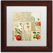 Trademark Fine Art "Apple Blossoms III" Canvas Art by Color Bakery White Matte, Wood Frame
