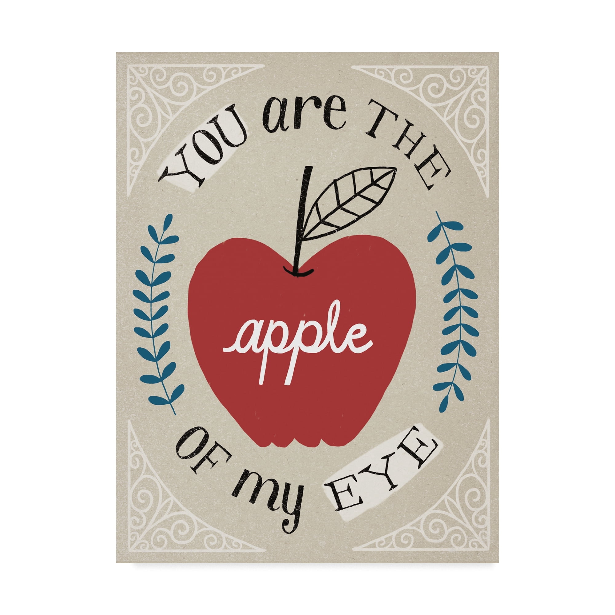 Trademark Fine Art 'Apple of My Eye Beige' Canvas Art by Oliver Towne