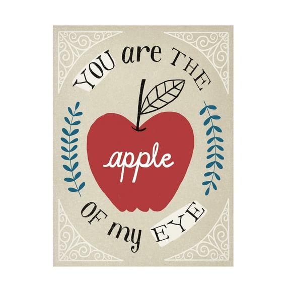 Trademark Fine Art 'Apple of My Eye Beige' Canvas Art by Oliver Towne