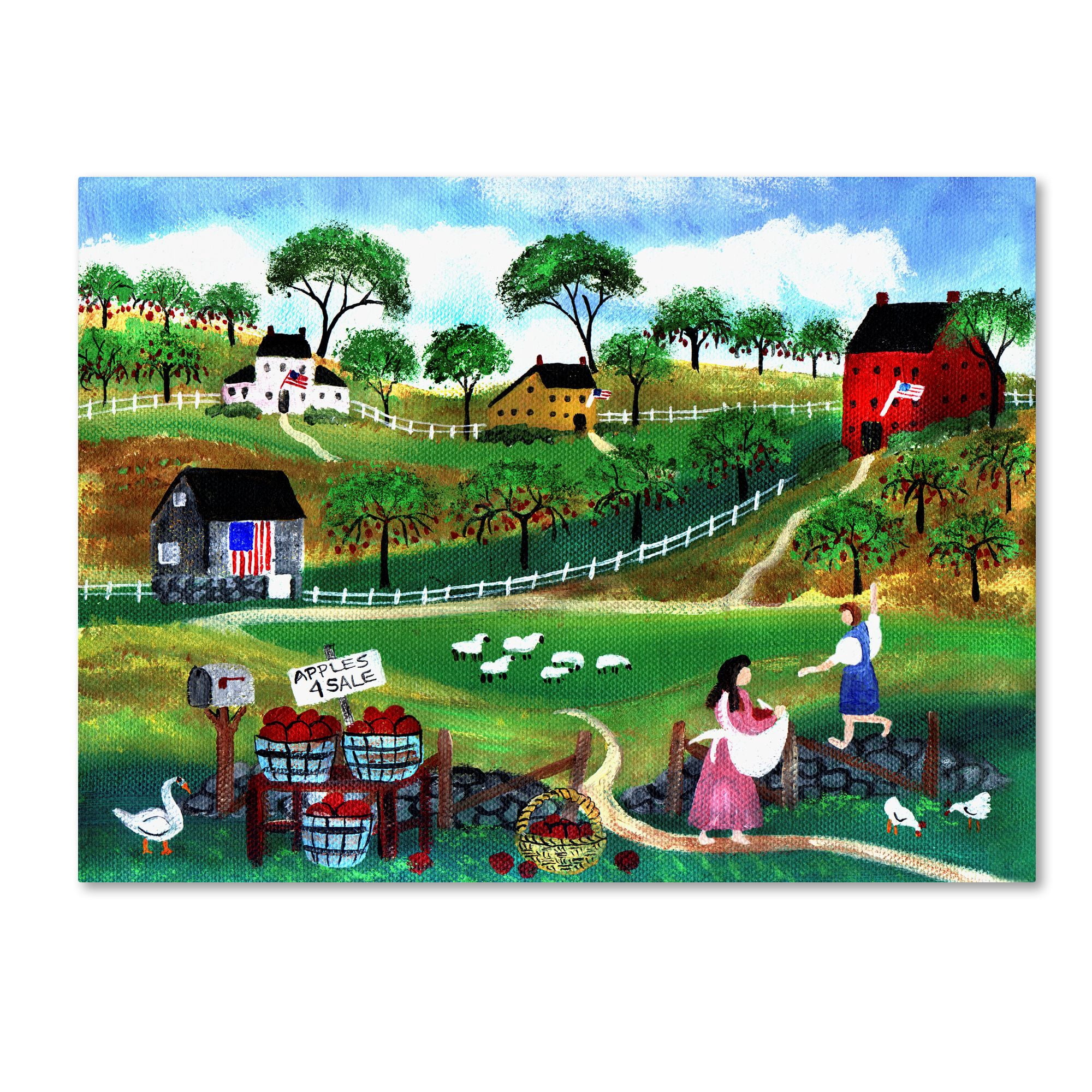 Trademark Fine Art 'Apples 4 Sale' Canvas Art by Cheryl Bartley