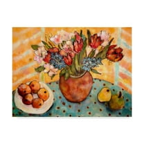 Trademark Fine Art 'Apples And Flowers' Canvas Art by Lorraine Platt