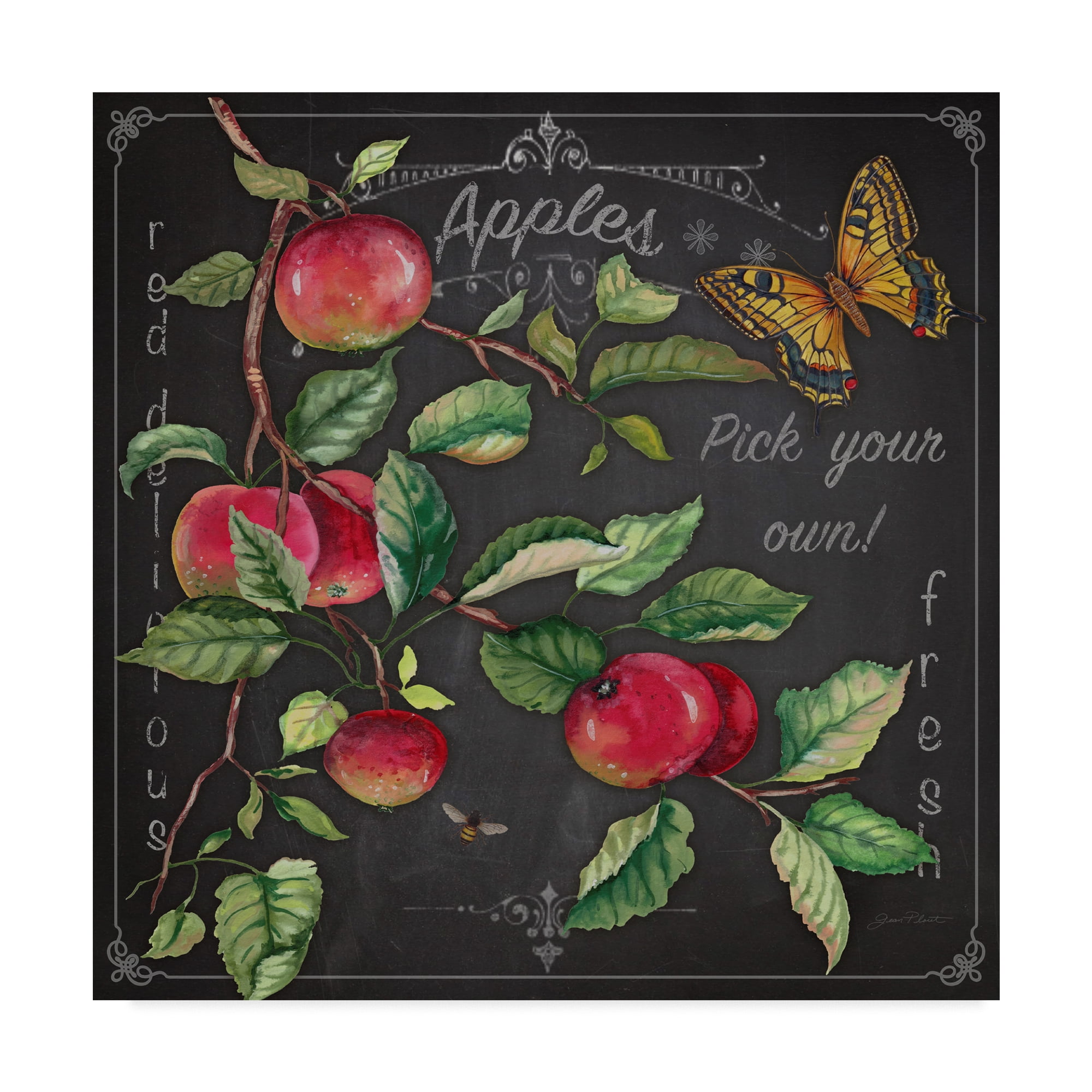 Trademark Fine Art 'Apples Hanging' Canvas Art by Jean Plout