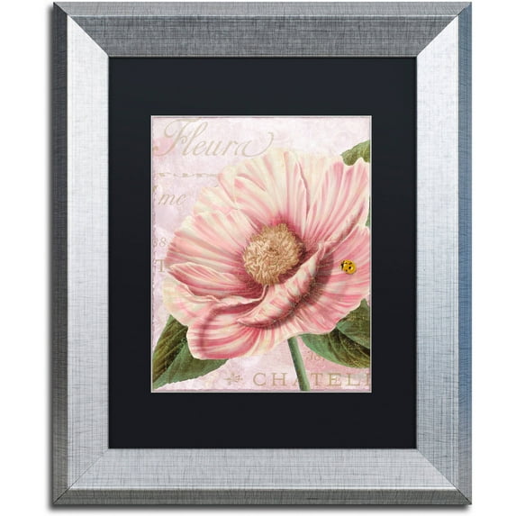 Trademark Fine Art "April" Canvas Art by Color Bakery Black Matte, Silver Frame
