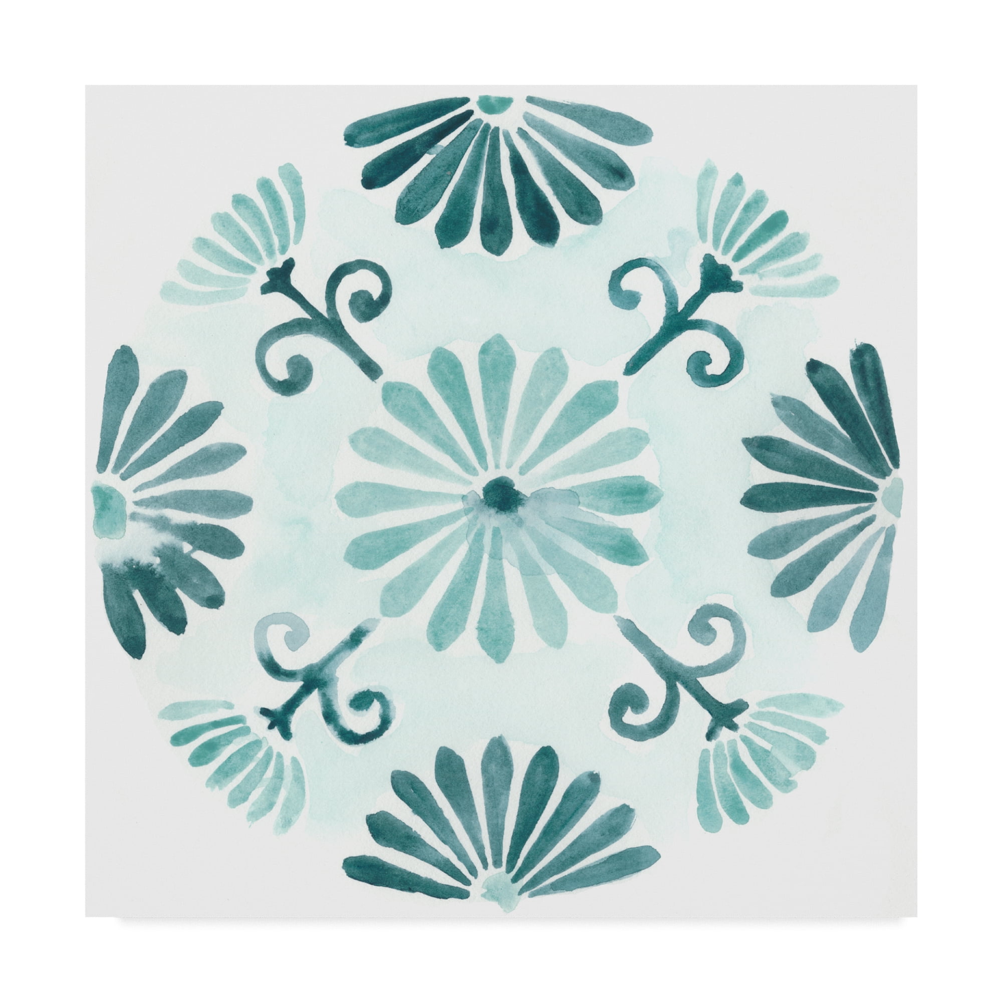 Trademark Fine Art 'Aqua Medallions I' Canvas Art by June Erica Vess